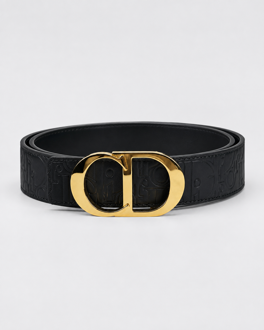 Black/ Gold Reversible Gold-Tone Buckle Belt - Product image 1