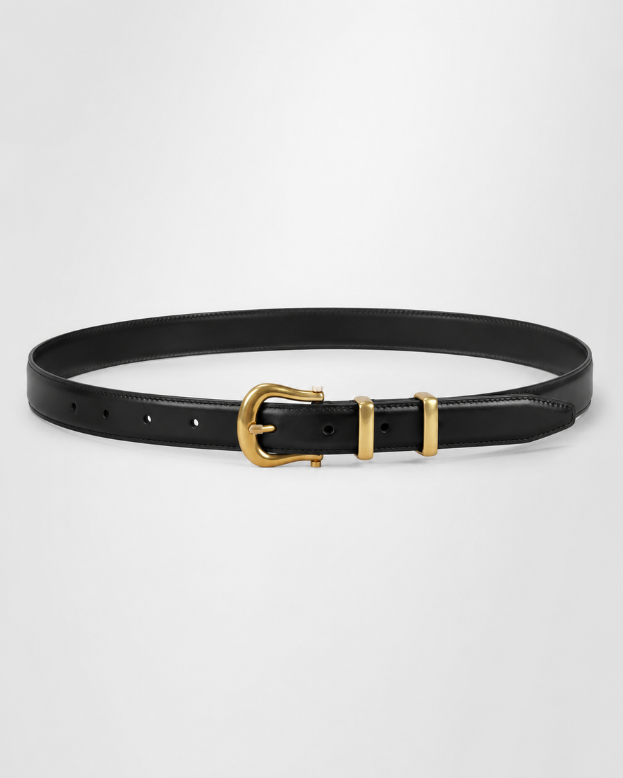 Black/ Gold Gold-Tone Buckle Belt - Product image 1