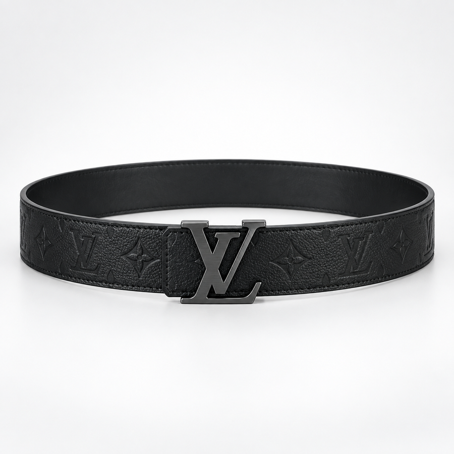 Black/ Silver-tone/ dark gunmetal Reversible Silver-Tone Buckle Belt - Product image 1