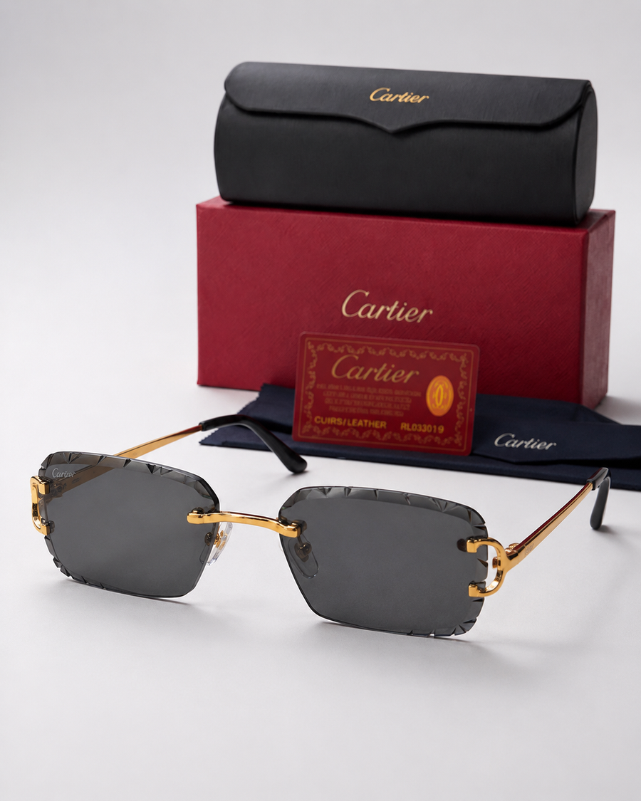 CR Signature C Rimless Faceted Sunglasses