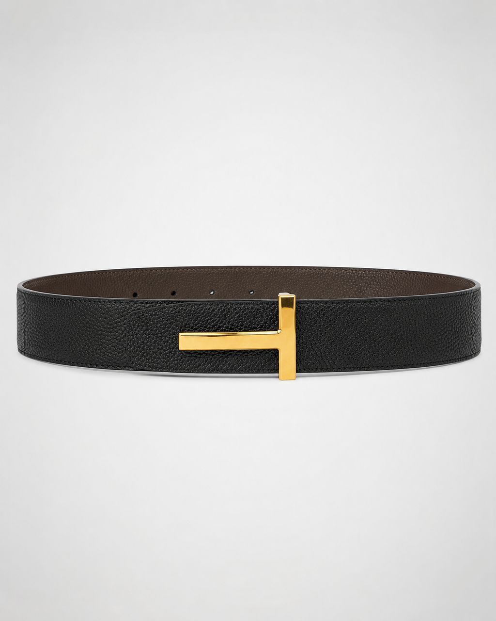 Black/ Brown Reversible Gold-Tone Buckle Belt - Product image 1
