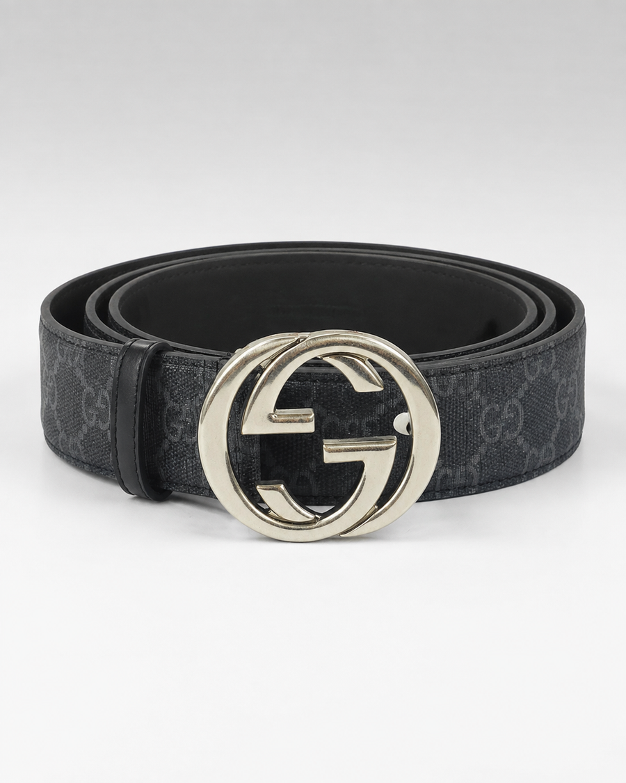 Black/ Silver-tone Silver-Tone Buckle Belt - Product image 1