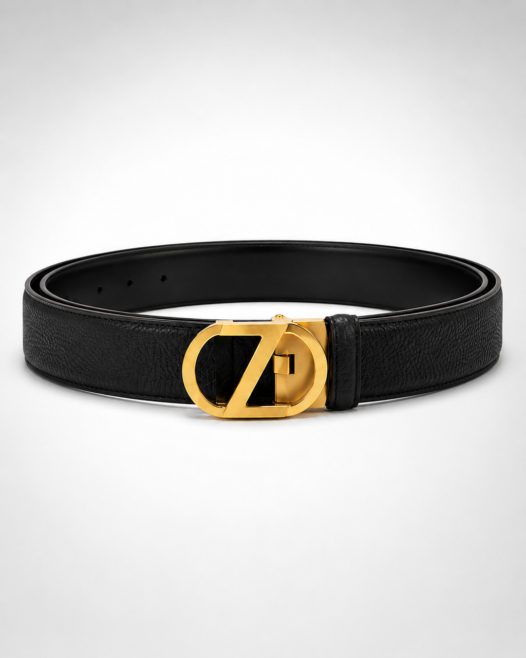 Black/ Gold-tone Reversible Gold-Tone Buckle Belt - Product image 1
