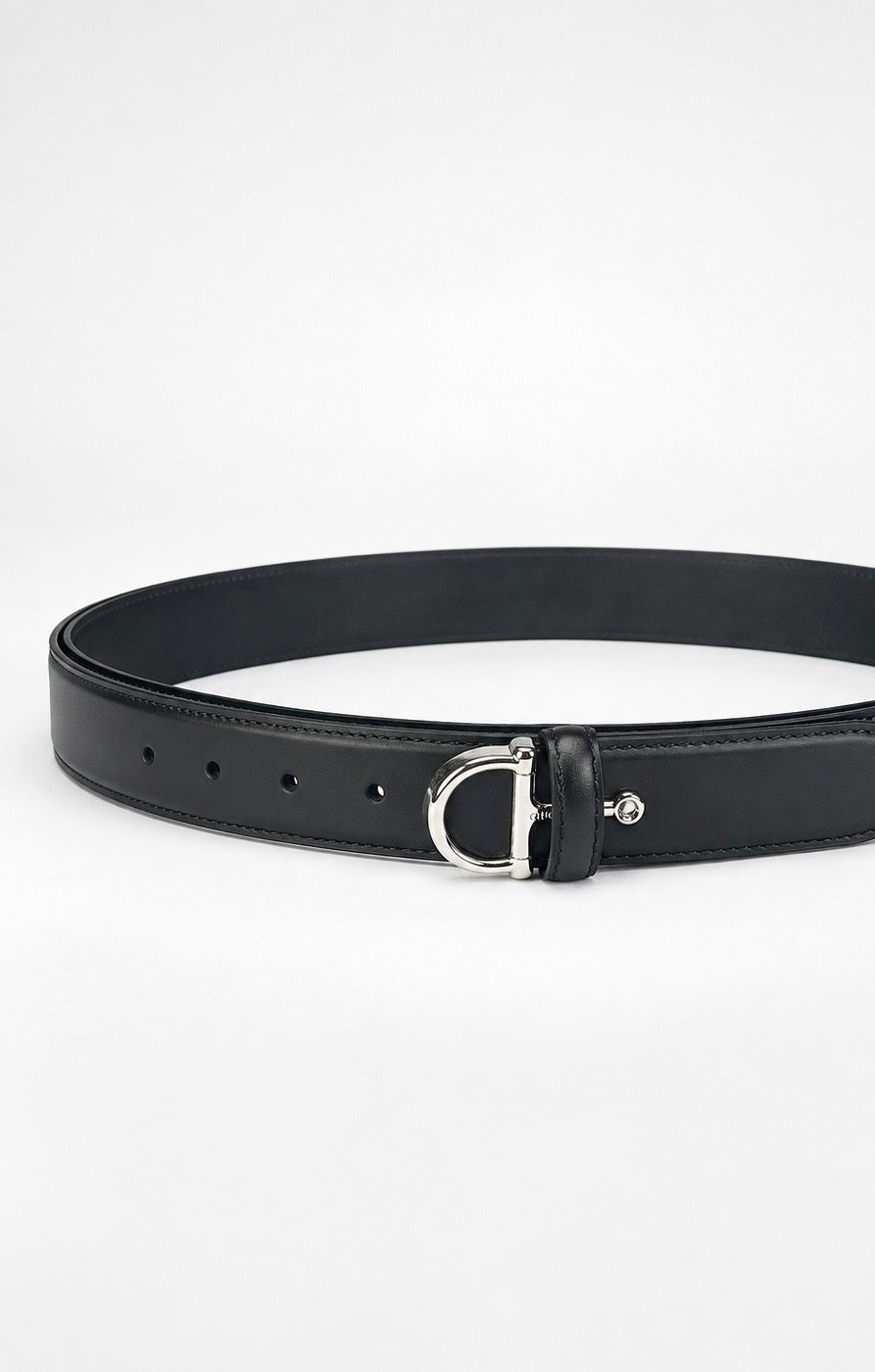 Black/ Silver-tone Silver-Tone Buckle Belt - Product image 1