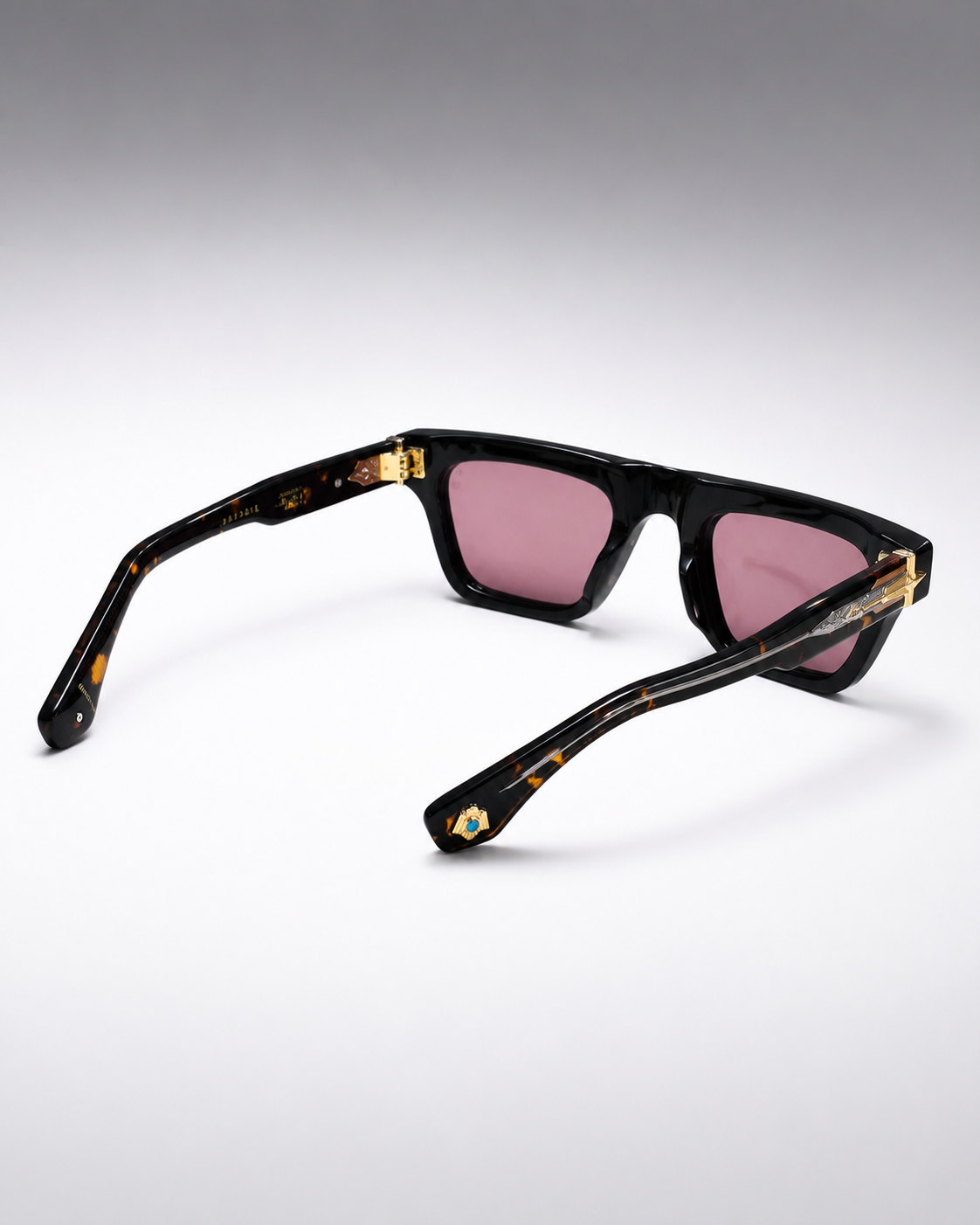 JMM Black Pink Rectangular Sunglasses