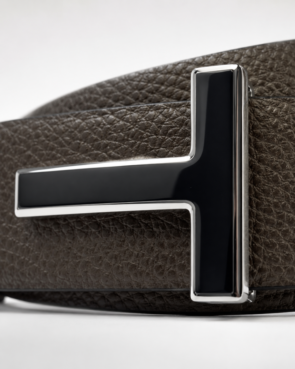 Dark brown/ Black Reversible Silver-Tone Buckle Belt - Product image 2