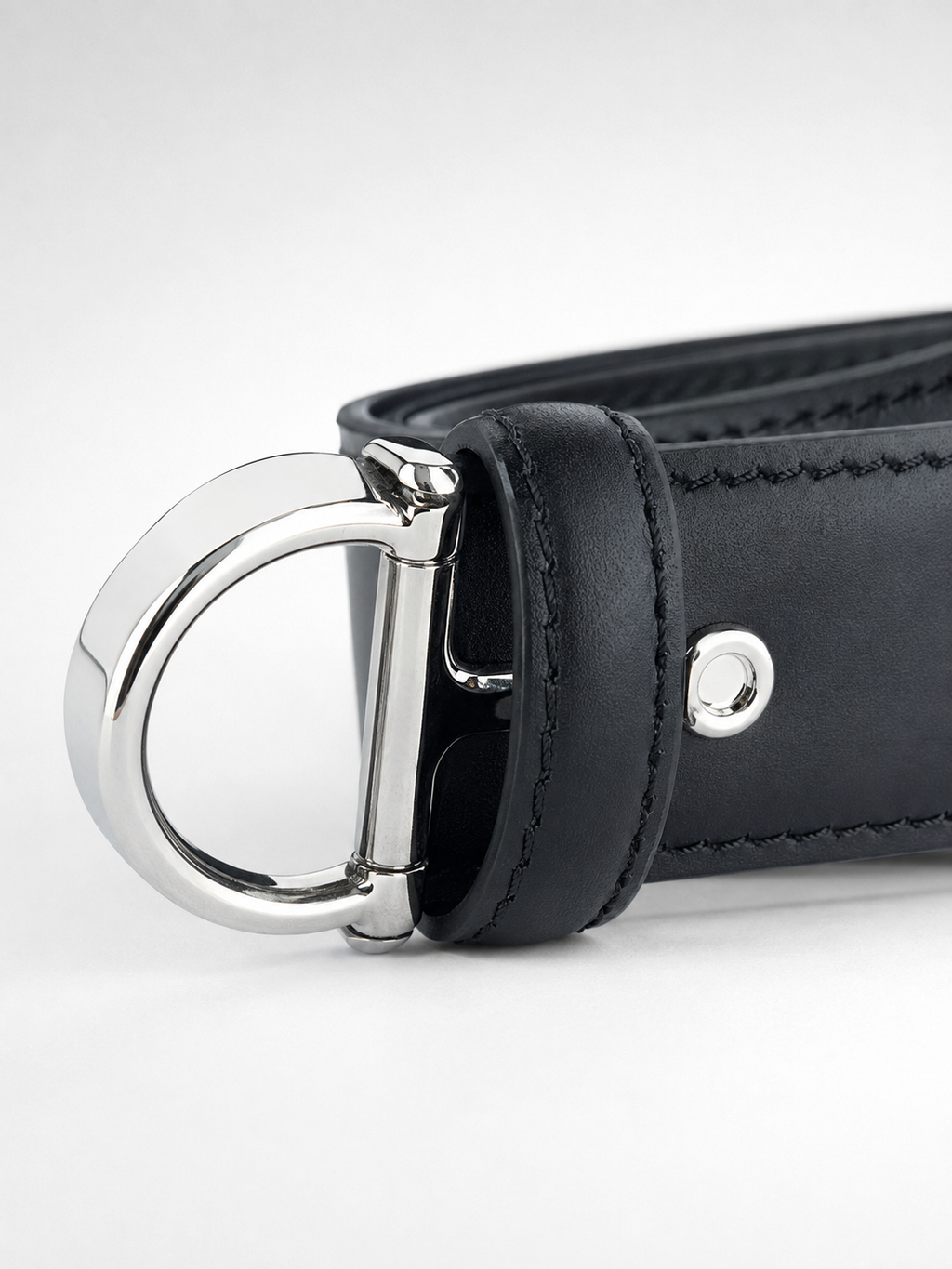 Black/ Silver-tone Silver-Tone Buckle Belt - Product image 2