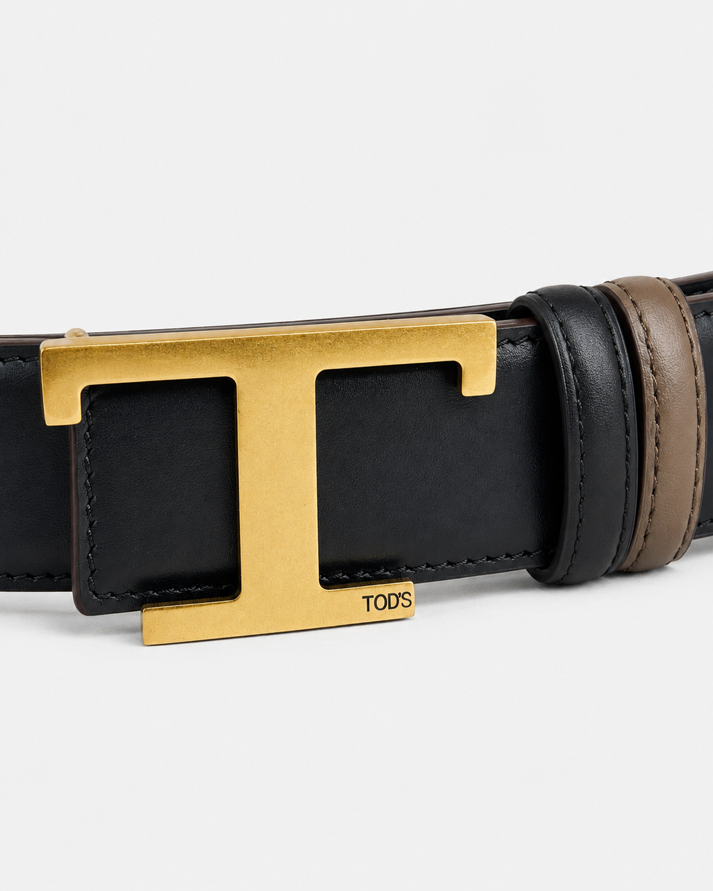 Black/ Brown Reversible Gold-Tone Buckle Belt - Product image 2