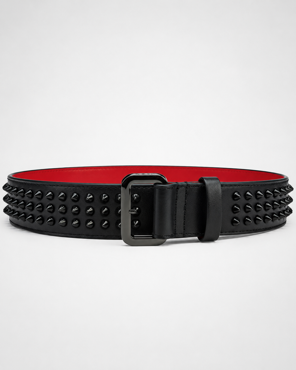 Black/ Red inner lining Dark Metal Buckle Belt - Product image 2