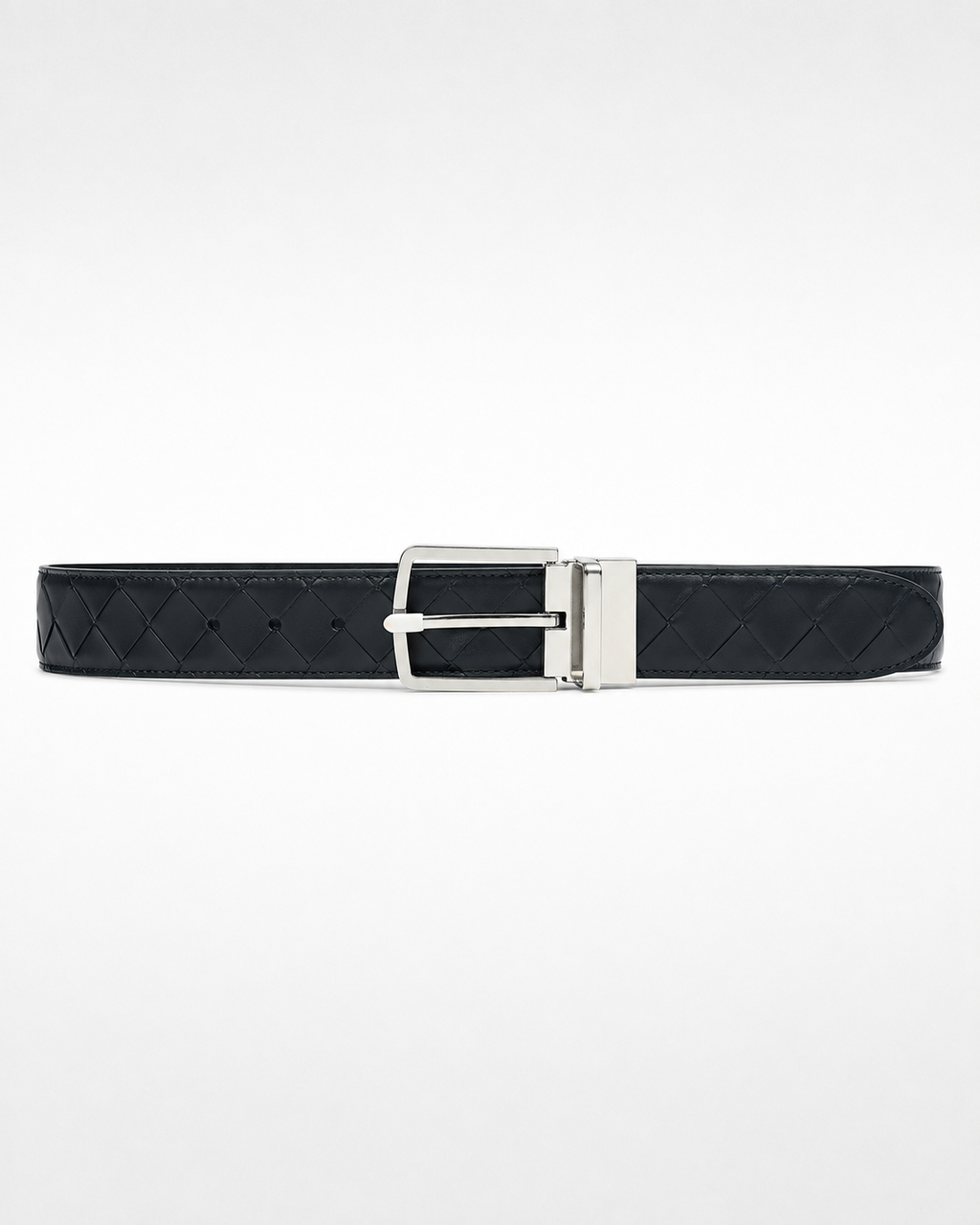 Black Reversible Silver-Tone Buckle Belt - Product image 2