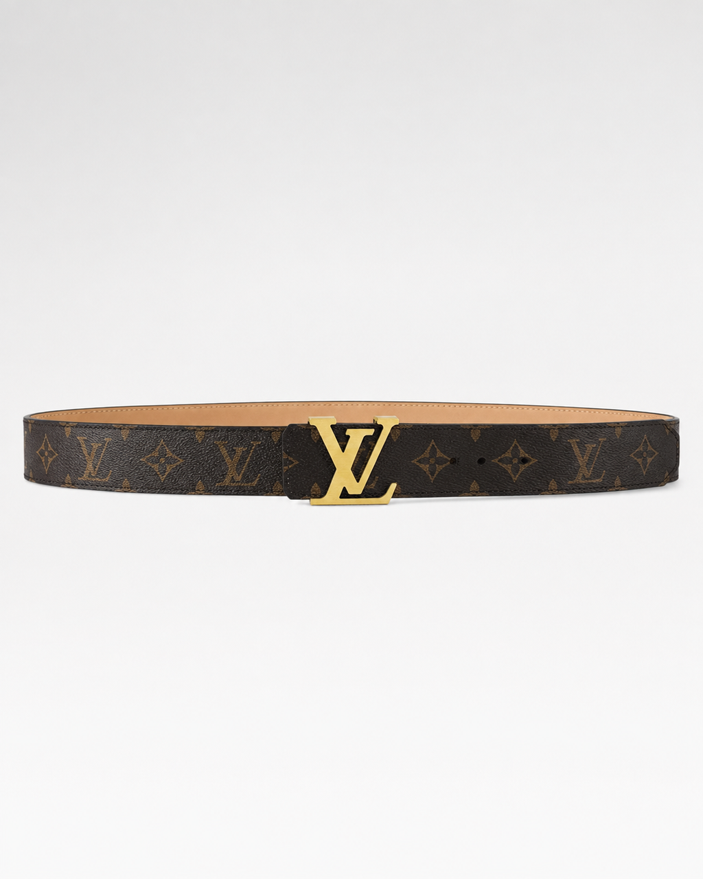 Dark brown/ Tan and gold Gold-Tone Buckle Belt - Product image 2