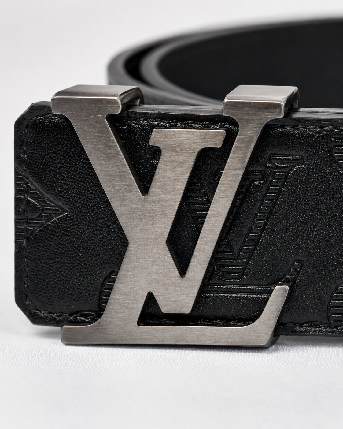 Black/ Silver-tone Silver-Tone Buckle Belt - Product image 3