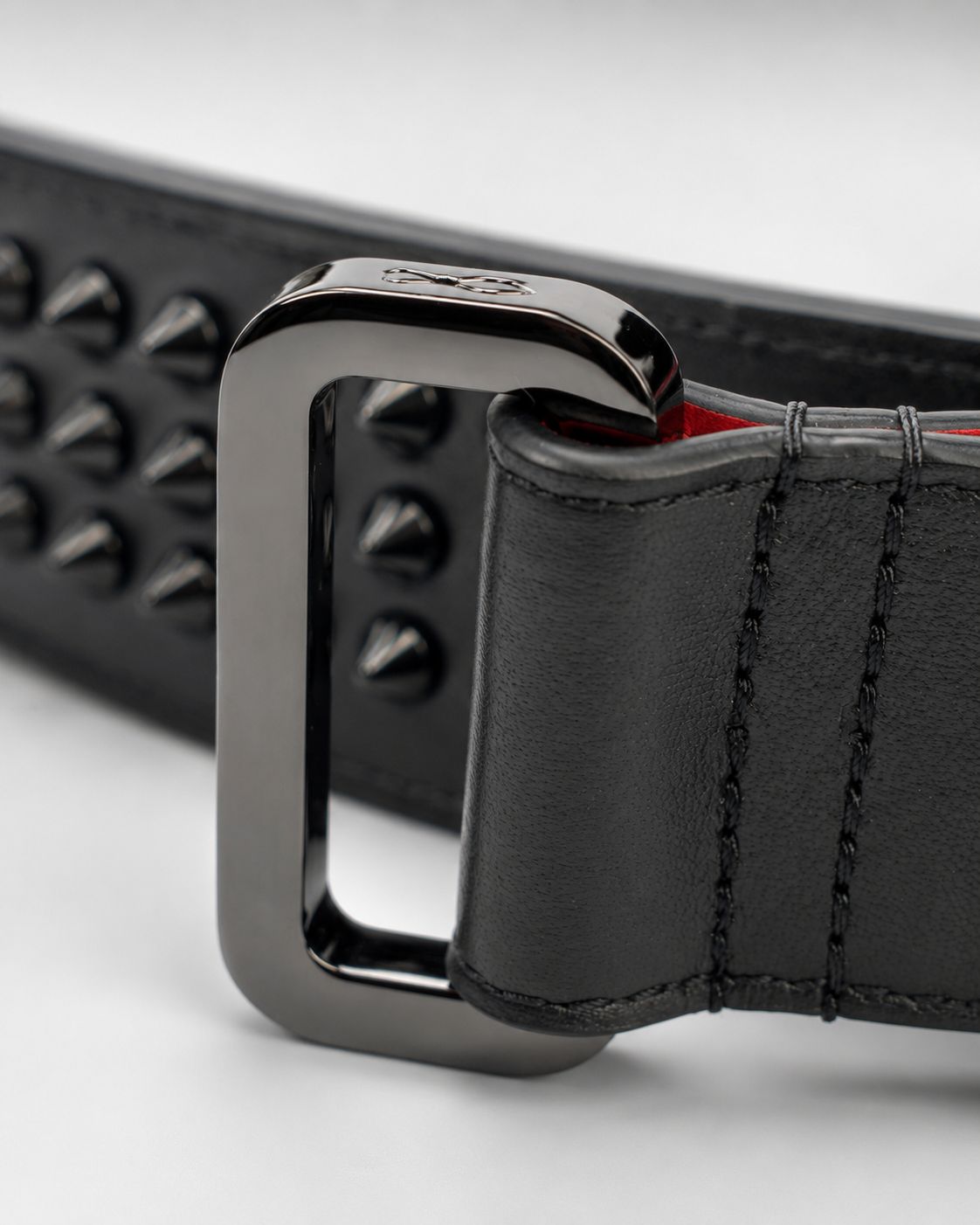 Black/ Red inner lining Dark Metal Buckle Belt - Product image 3
