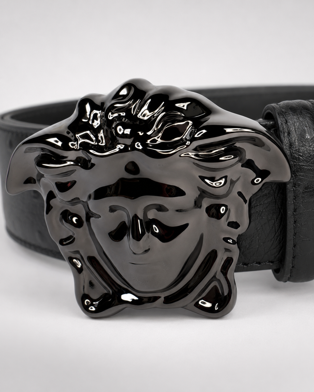 Black/ Black gunmetal Dark Metal Buckle Belt - Product image 3