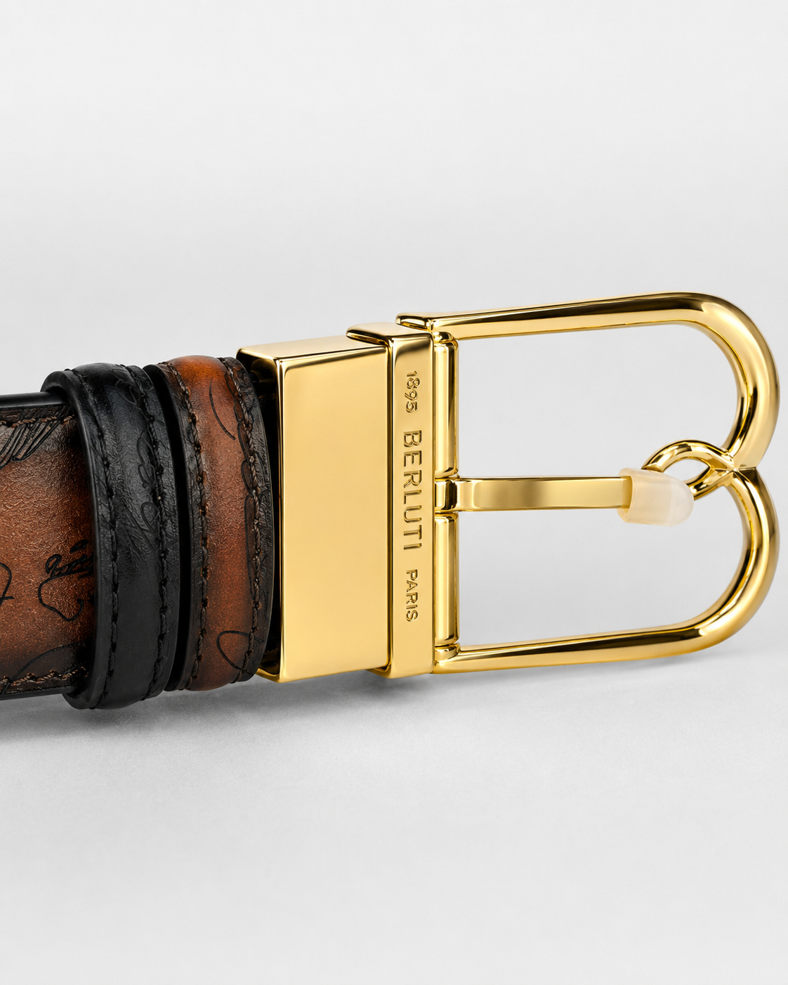 Brown/ Black Reversible Gold-Tone Buckle Belt - Product image 3