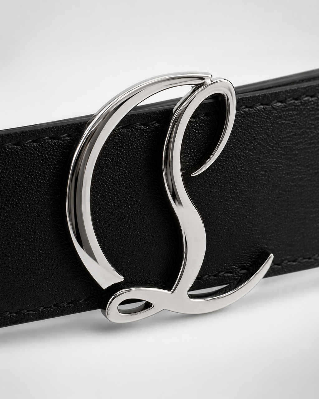 Black/ Red inner lining Silver-Tone Buckle Belt - Product image 3