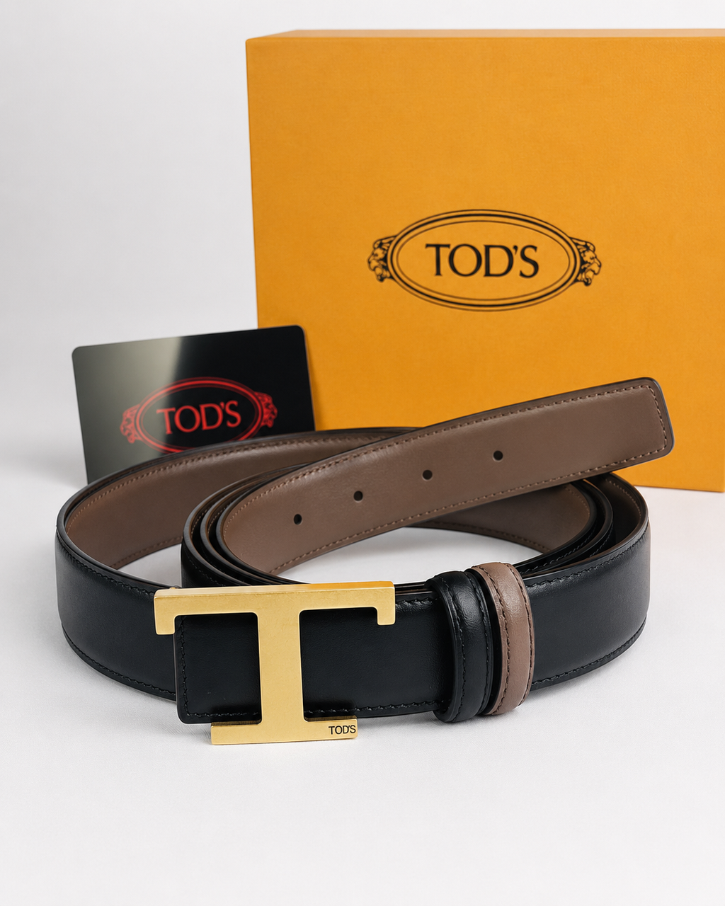 Black/ Brown Reversible Gold-Tone Buckle Belt - Product image 3