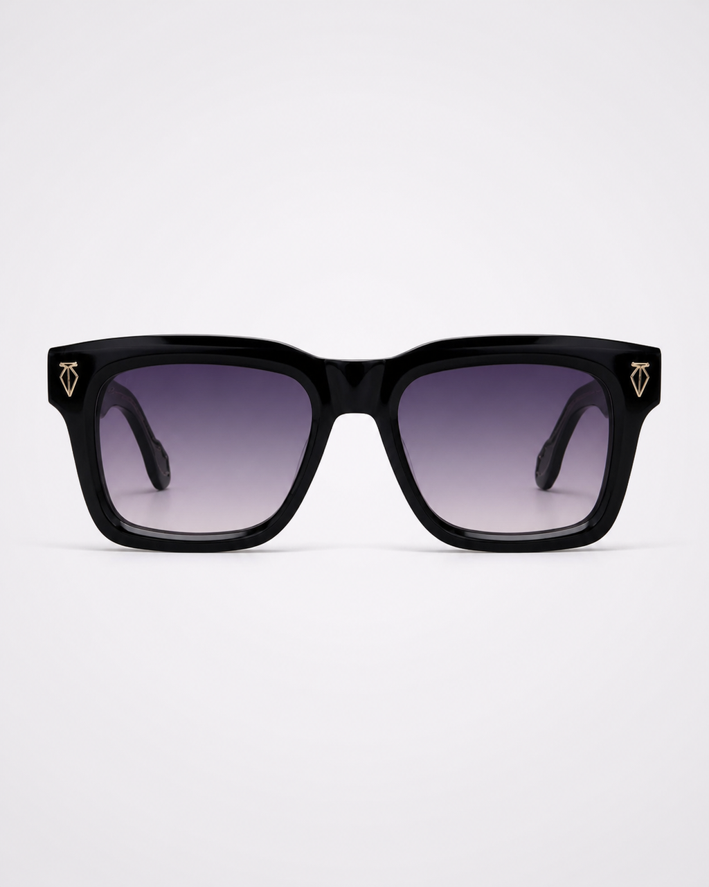 TH Black Purple Gradient Square Sunglasses