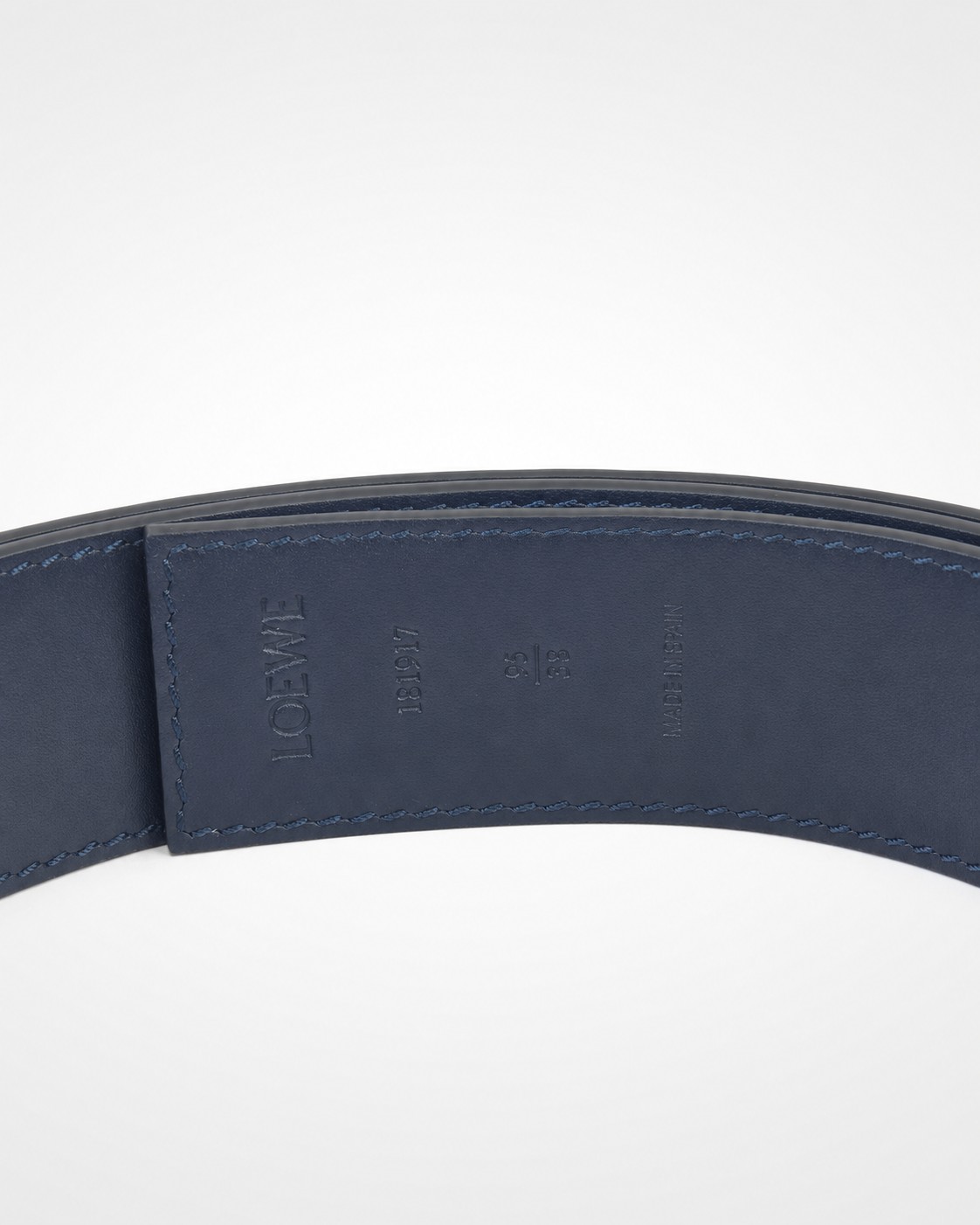 Black/ Dark blue Reversible Silver-Tone Buckle Belt - Product image 4