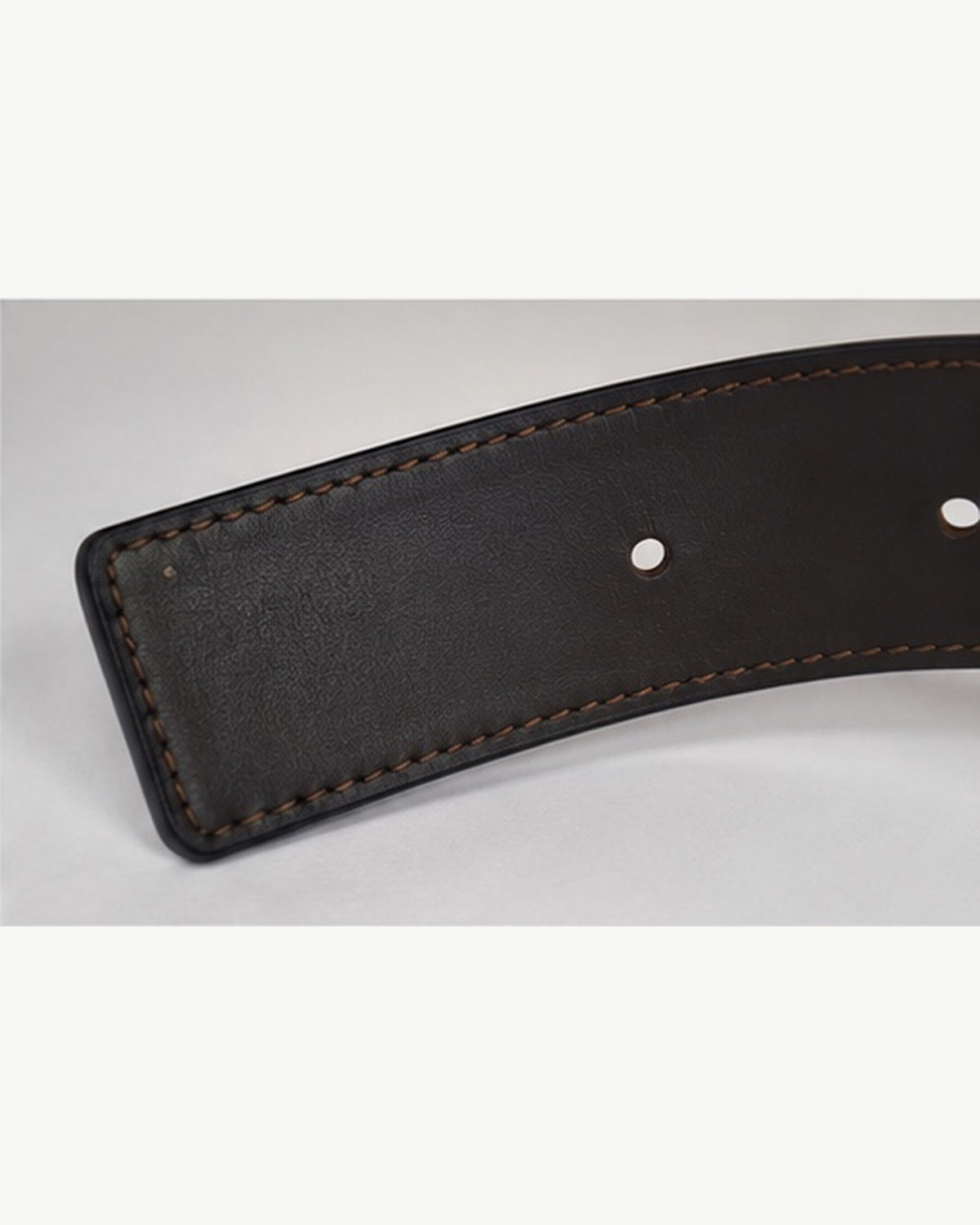 Black/ Dark brown Reversible Gold-Tone Buckle Belt - Product image 4