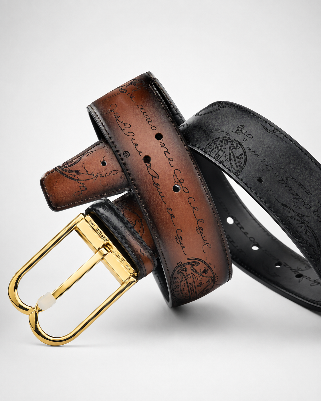 Brown/ Black Reversible Gold-Tone Buckle Belt - Product image 4