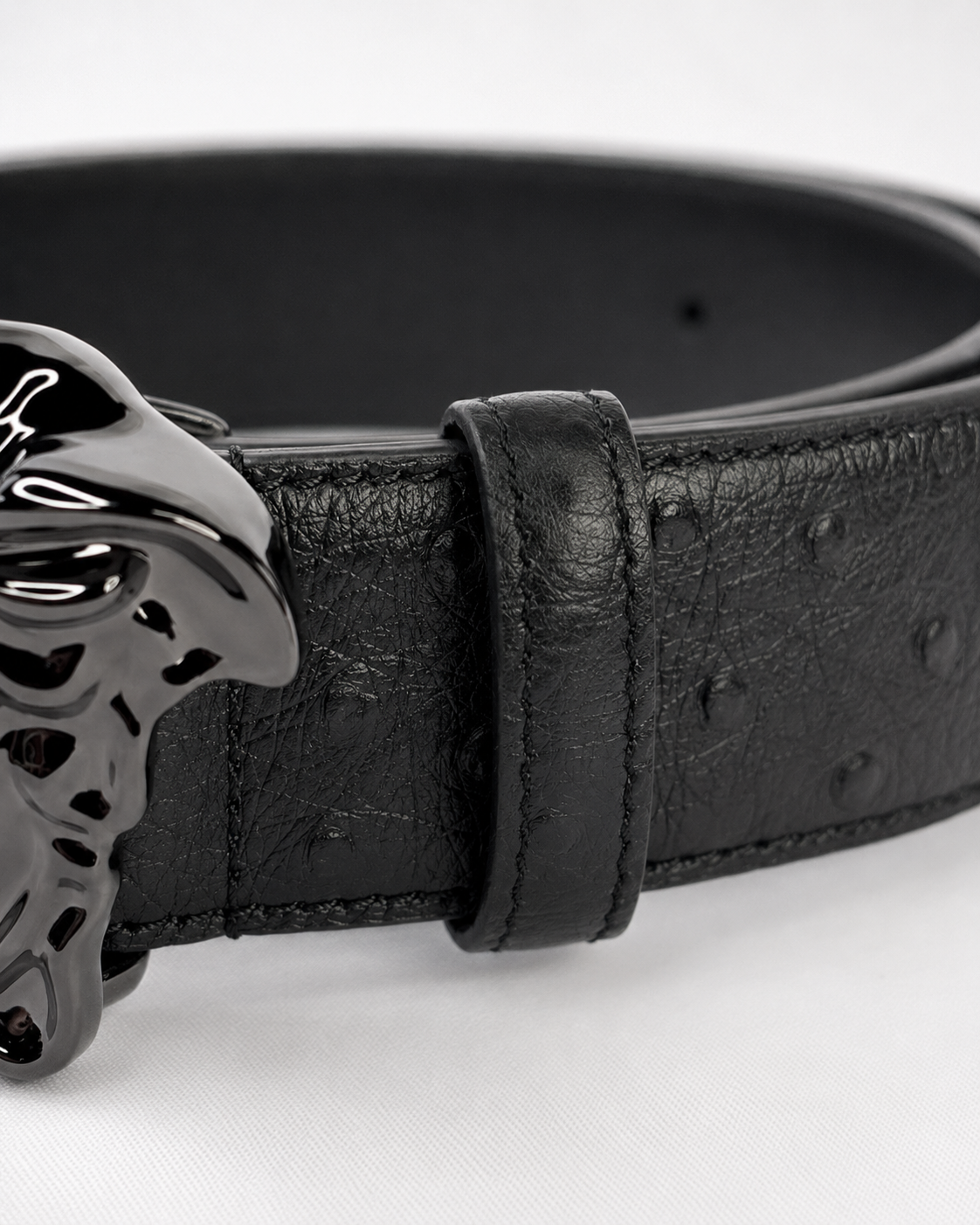 Black/ Black gunmetal Dark Metal Buckle Belt - Product image 4