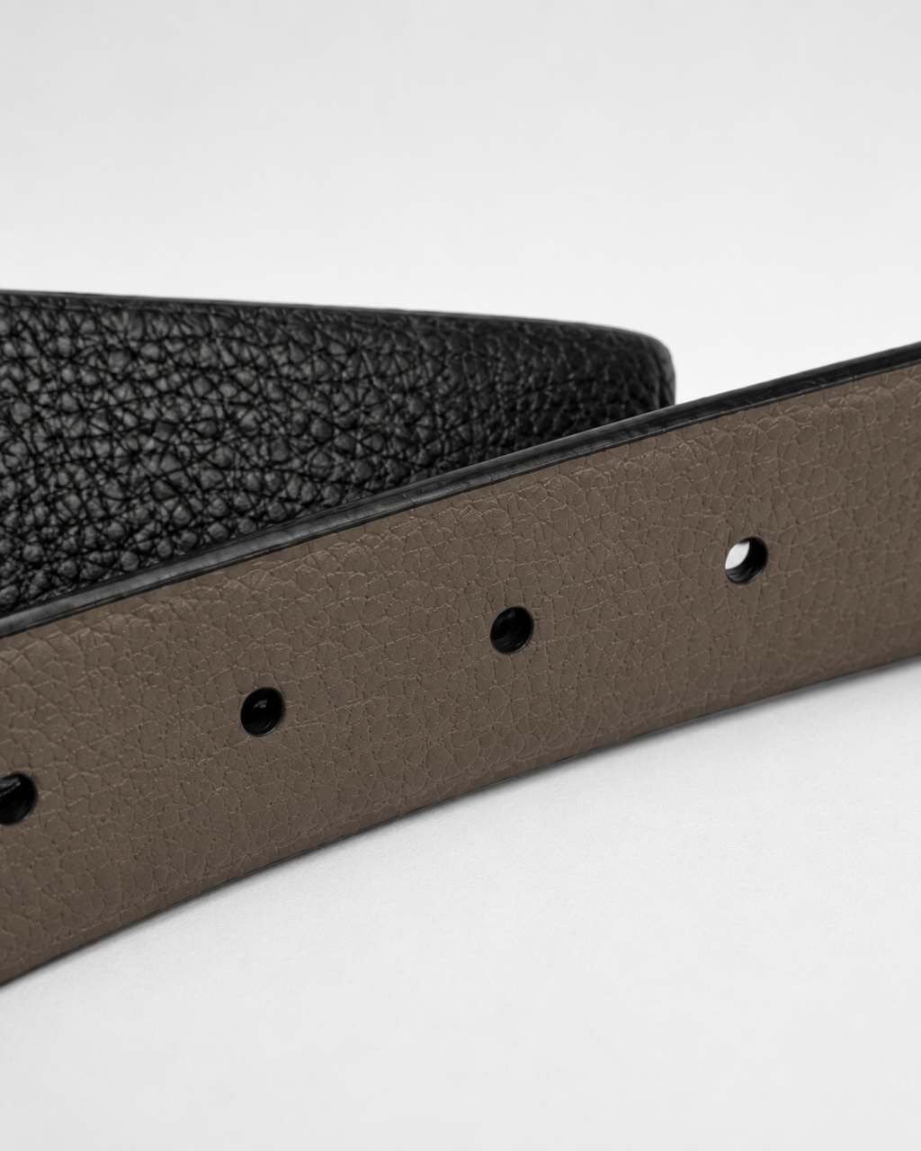 Black/ Brown/ taupe Reversible Gold-Tone Buckle Belt - Product image 4