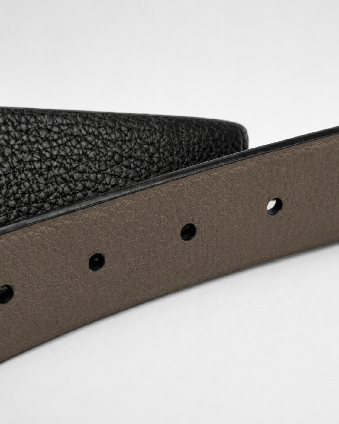 Black/ Brown/ taupe Reversible Gold-Tone Buckle Belt - Product image 4