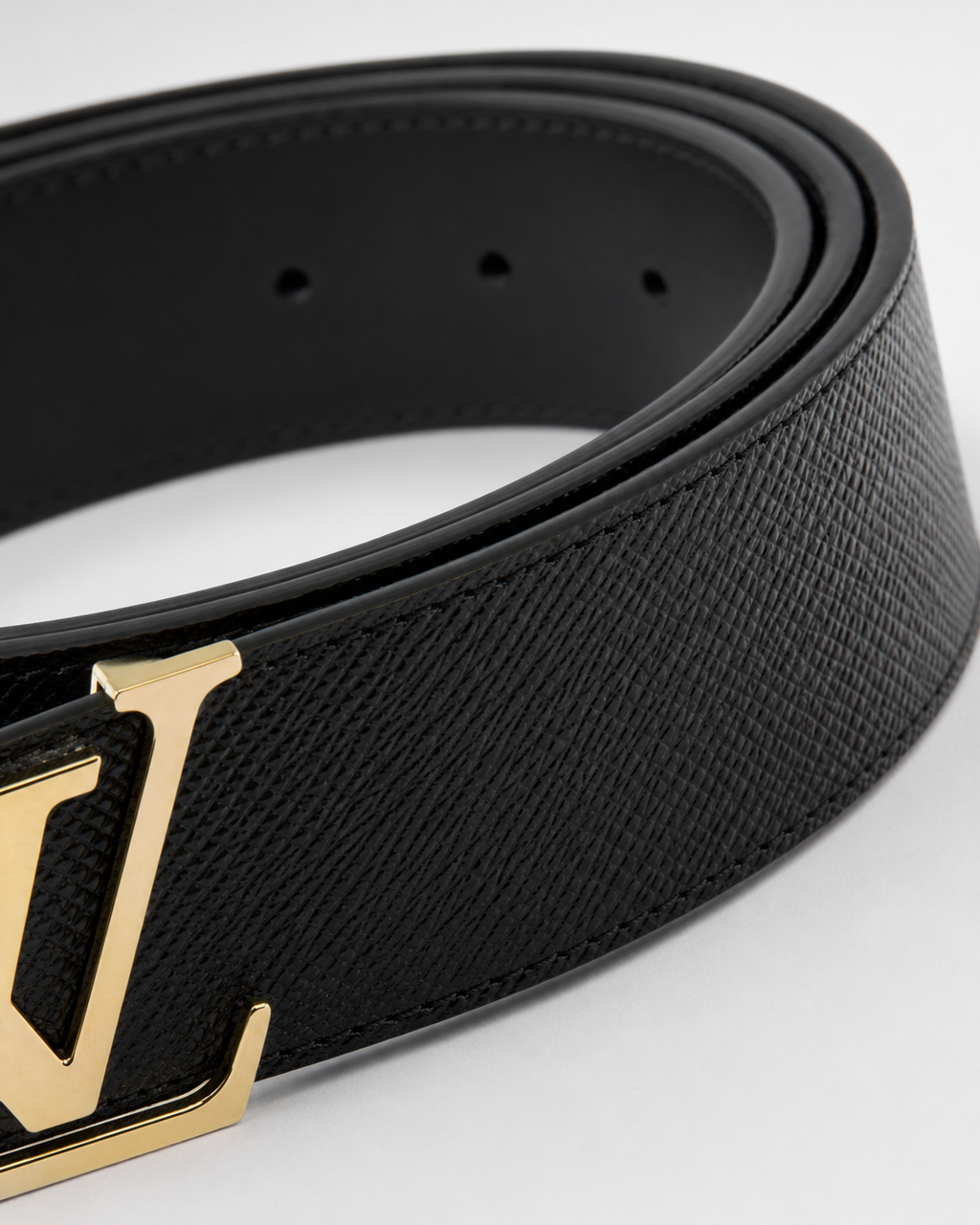 Black/ Gold-tone Reversible Gold-Tone Buckle Belt - Product image 4