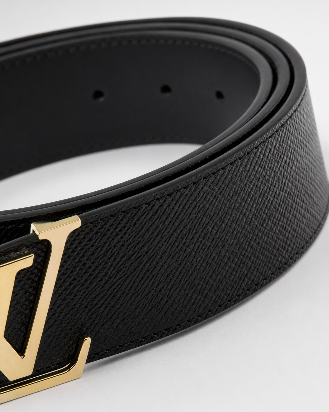 Black/ Gold-tone Reversible Gold-Tone Buckle Belt - Product image 4