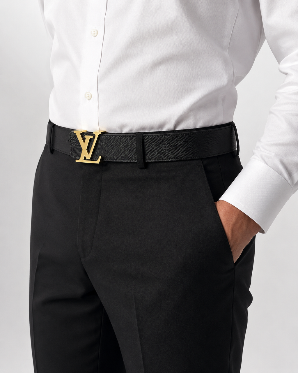 Black/ Gold-tone Reversible Gold-Tone Buckle Belt - Product image 6