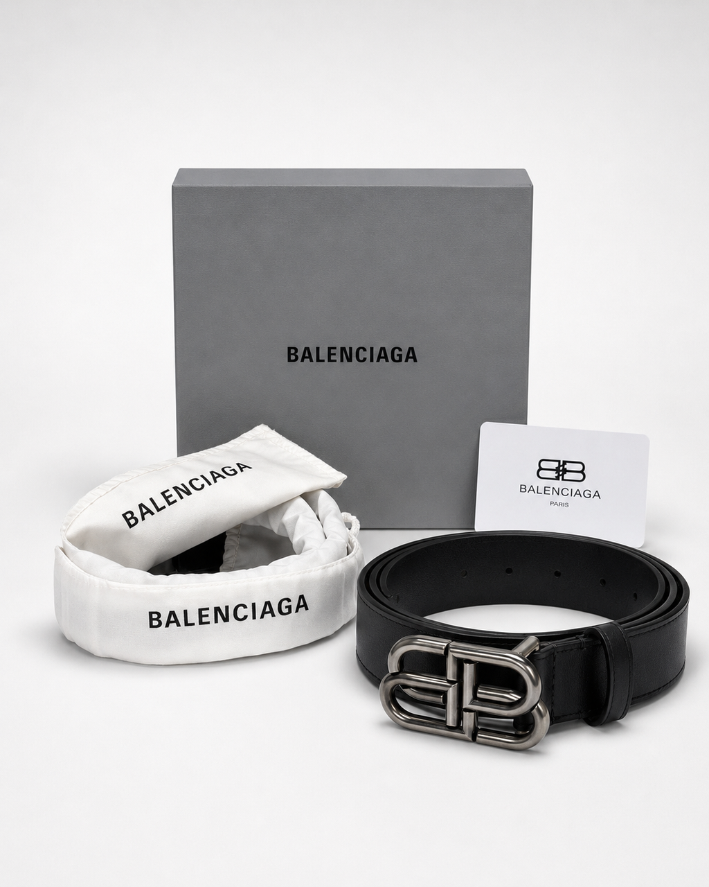 Black/ Gunmetal/ dark silver Dark Metal Buckle Belt - Product image 6