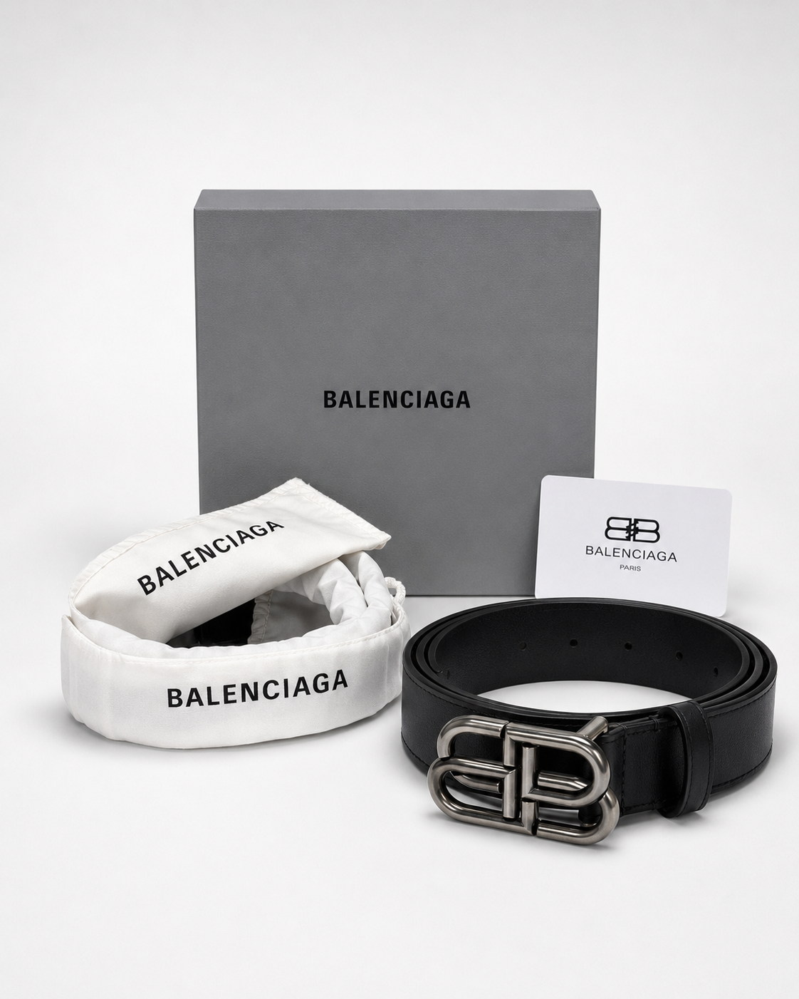 Black/ Gunmetal/ dark silver Dark Metal Buckle Belt - Product image 6