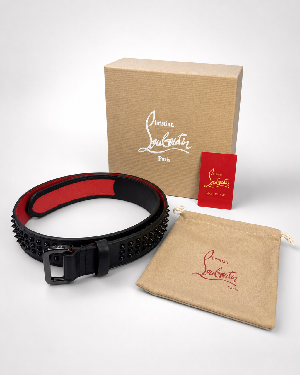 Black/ Red inner lining Dark Metal Buckle Belt - Product image 6