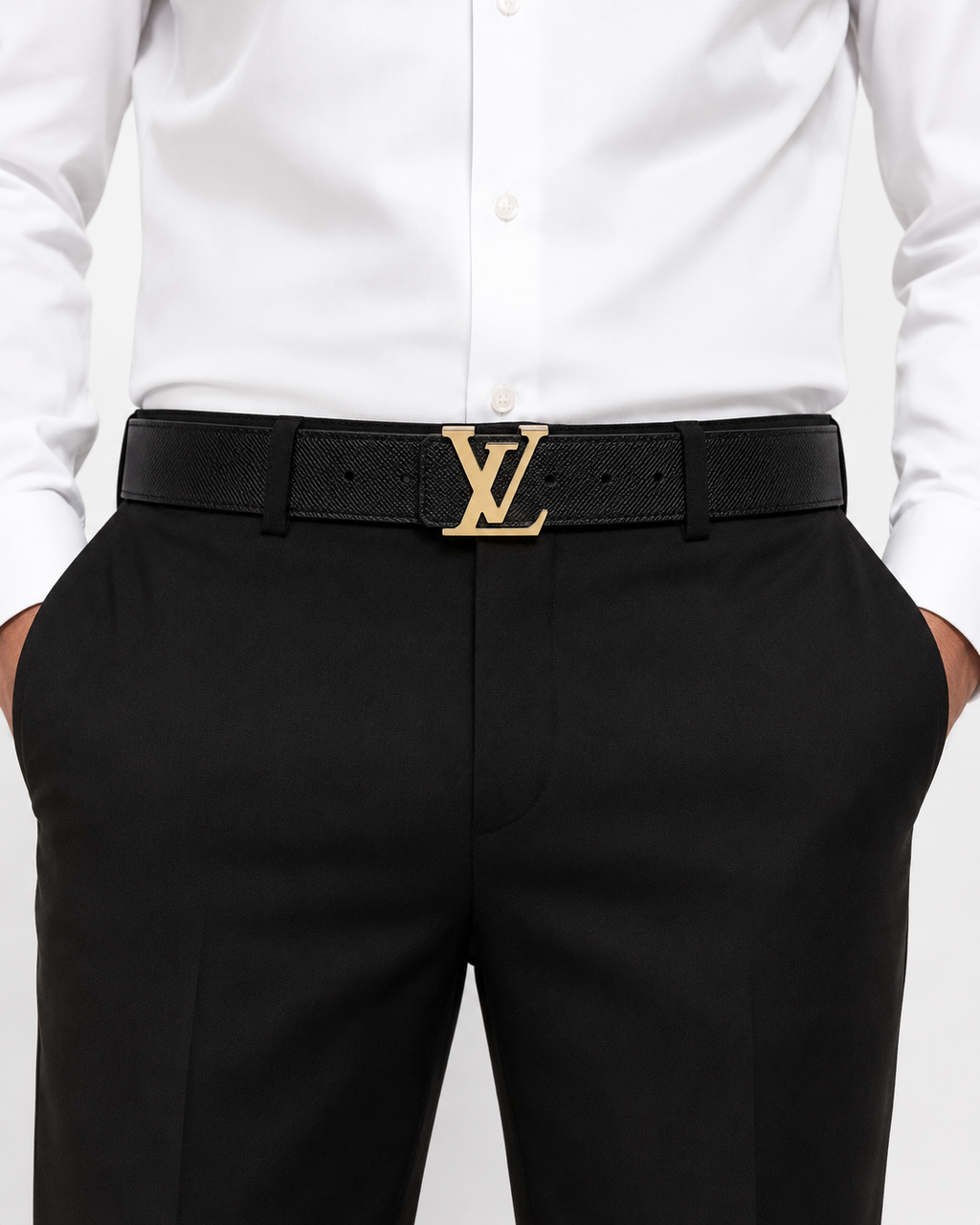 Black/ Gold-tone Reversible Gold-Tone Buckle Belt - Product image 7