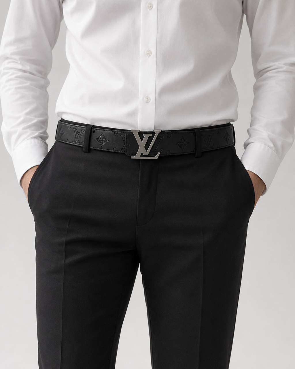Black/ Silver-tone Silver-Tone Buckle Belt - Product image 7