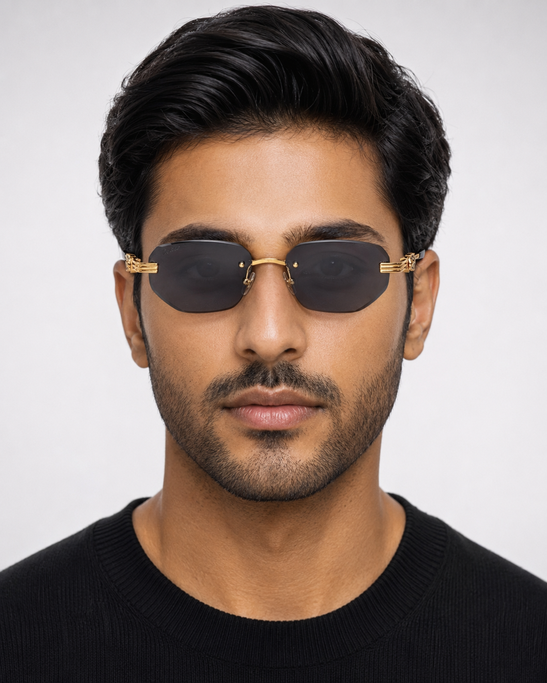 CR Triple-Line Panther Smoke Sunglasses