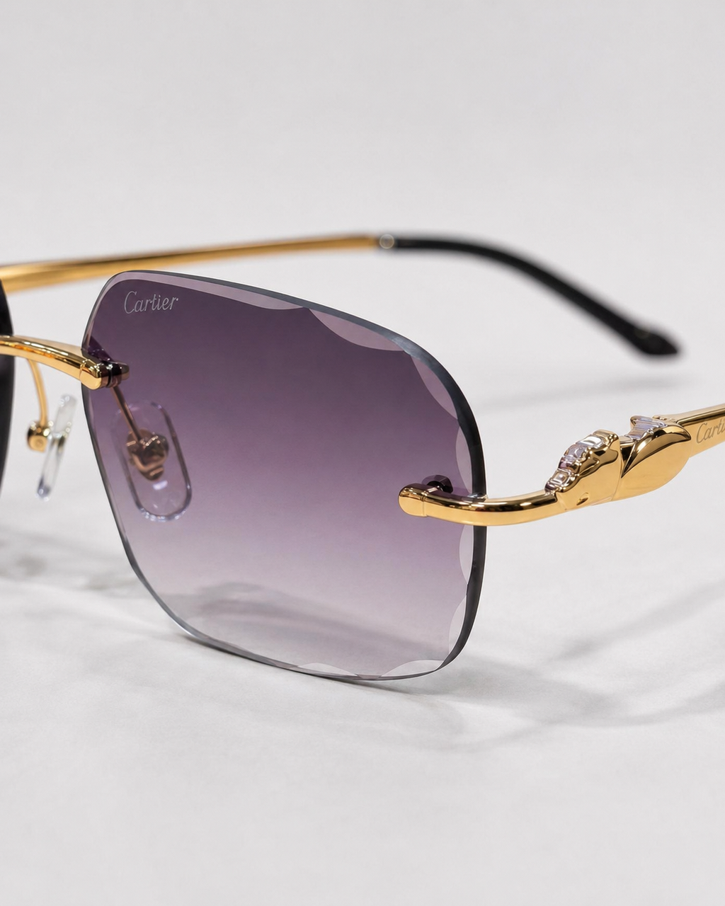 CR Panther Rimless Gradient Sunglasses