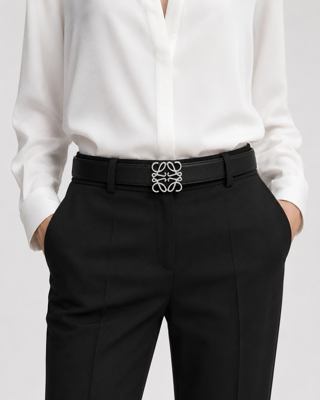 Black/ Tan/ brown Silver-Tone Buckle Belt - Product image 8