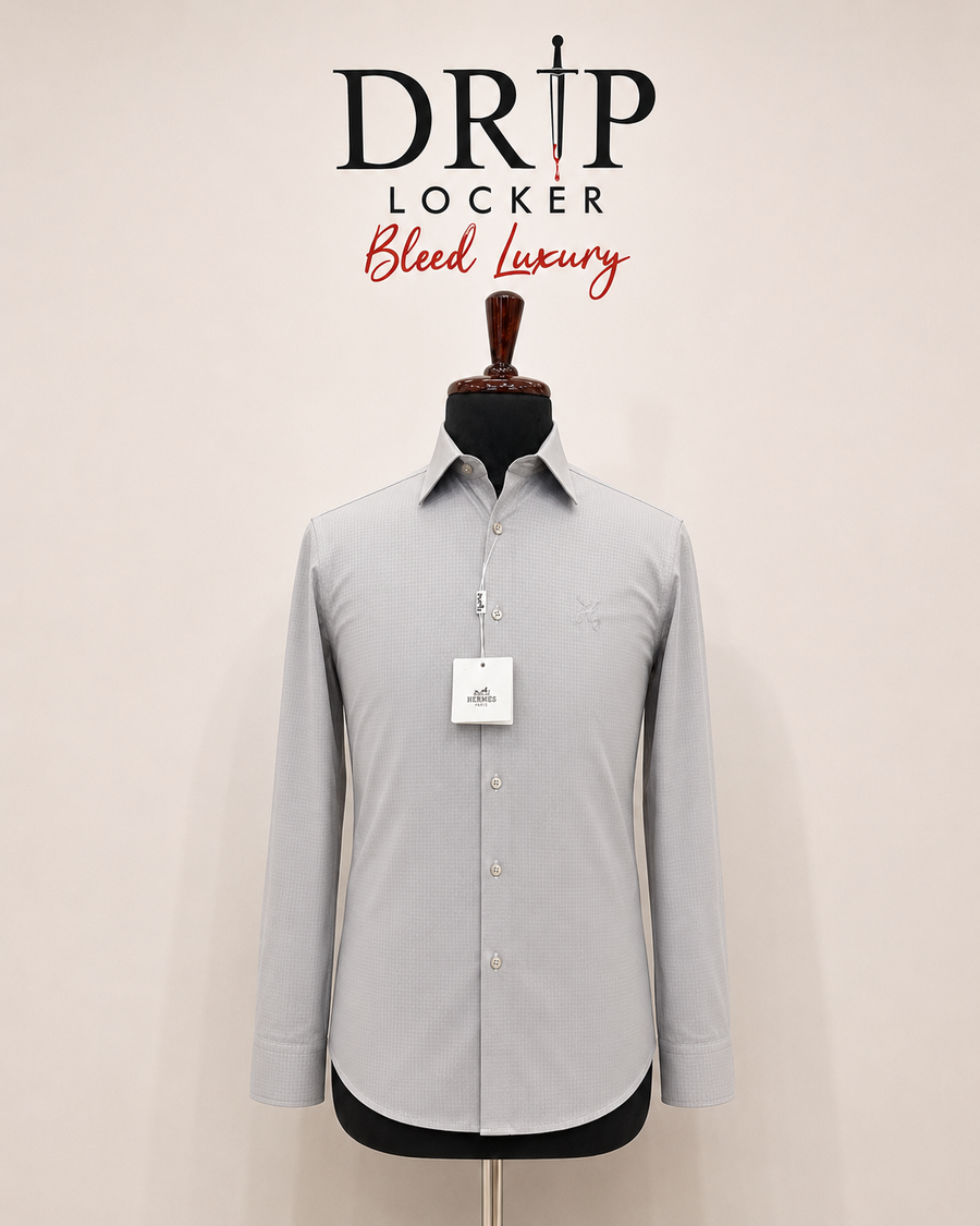 Men’s Light Grey Micro-Pattern Shirt - 16305C13 E6DD 4C94 B3E7 6CAED7CF0DED