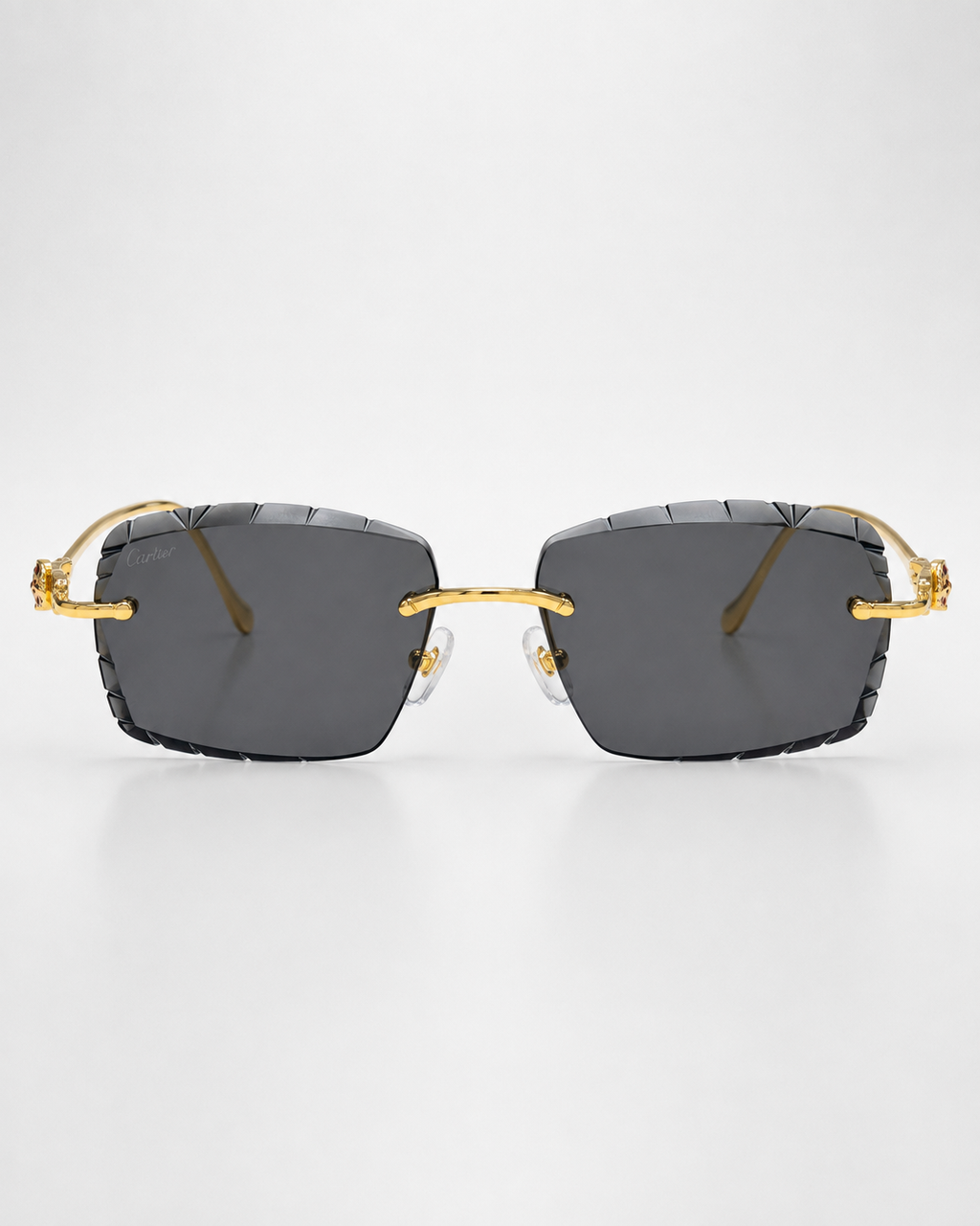 CR Royal Link Rimless Faceted Sunglasses