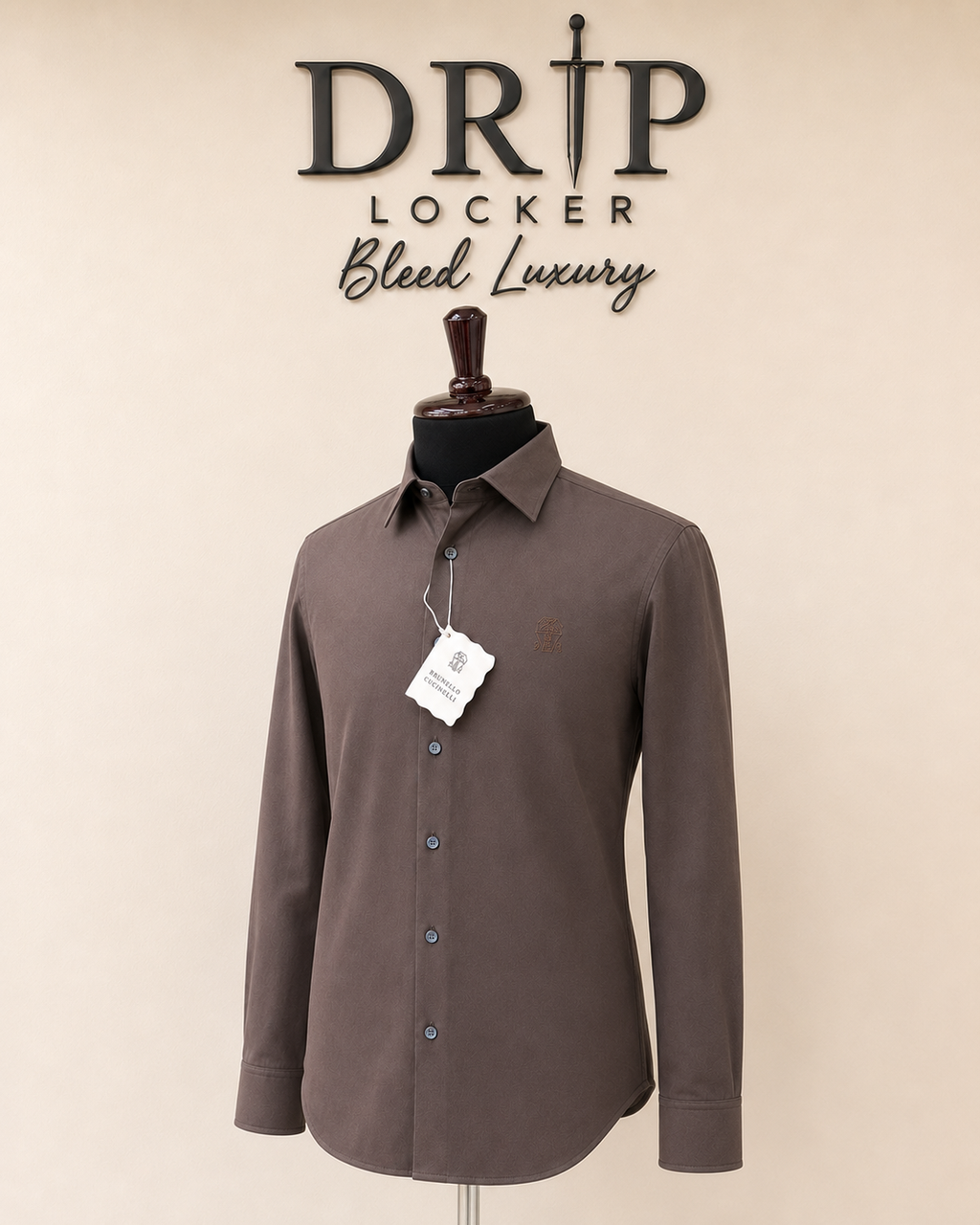 Men’s Mocha Tonal-Pattern Shirt - 3CA2C6FC 06DA 4A91 BBA4 2E415B1C23B8
