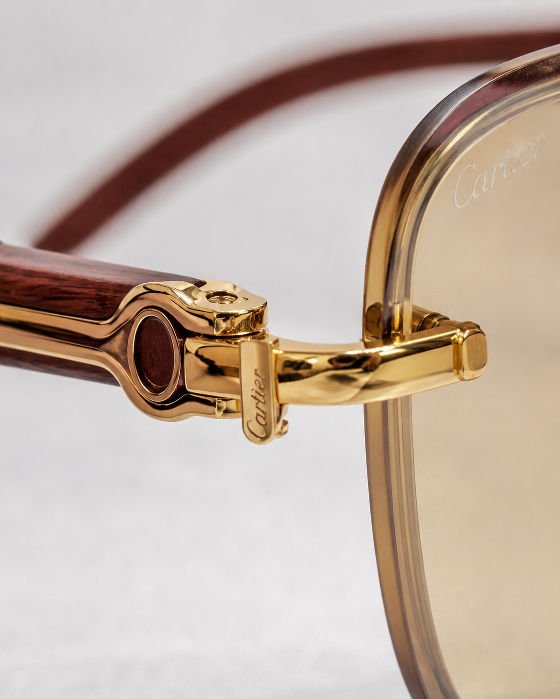 CR Double-Rim Amber Square Sunglasses