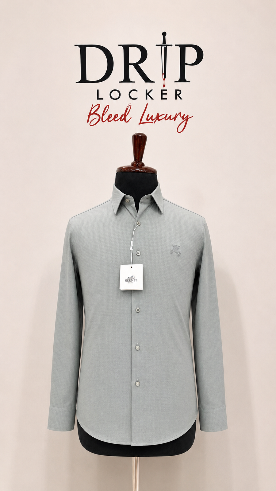 Men’s Sage Grey Textured Shirt - 84B29B6F 381F 43AC 94FD 019F8BA735CE