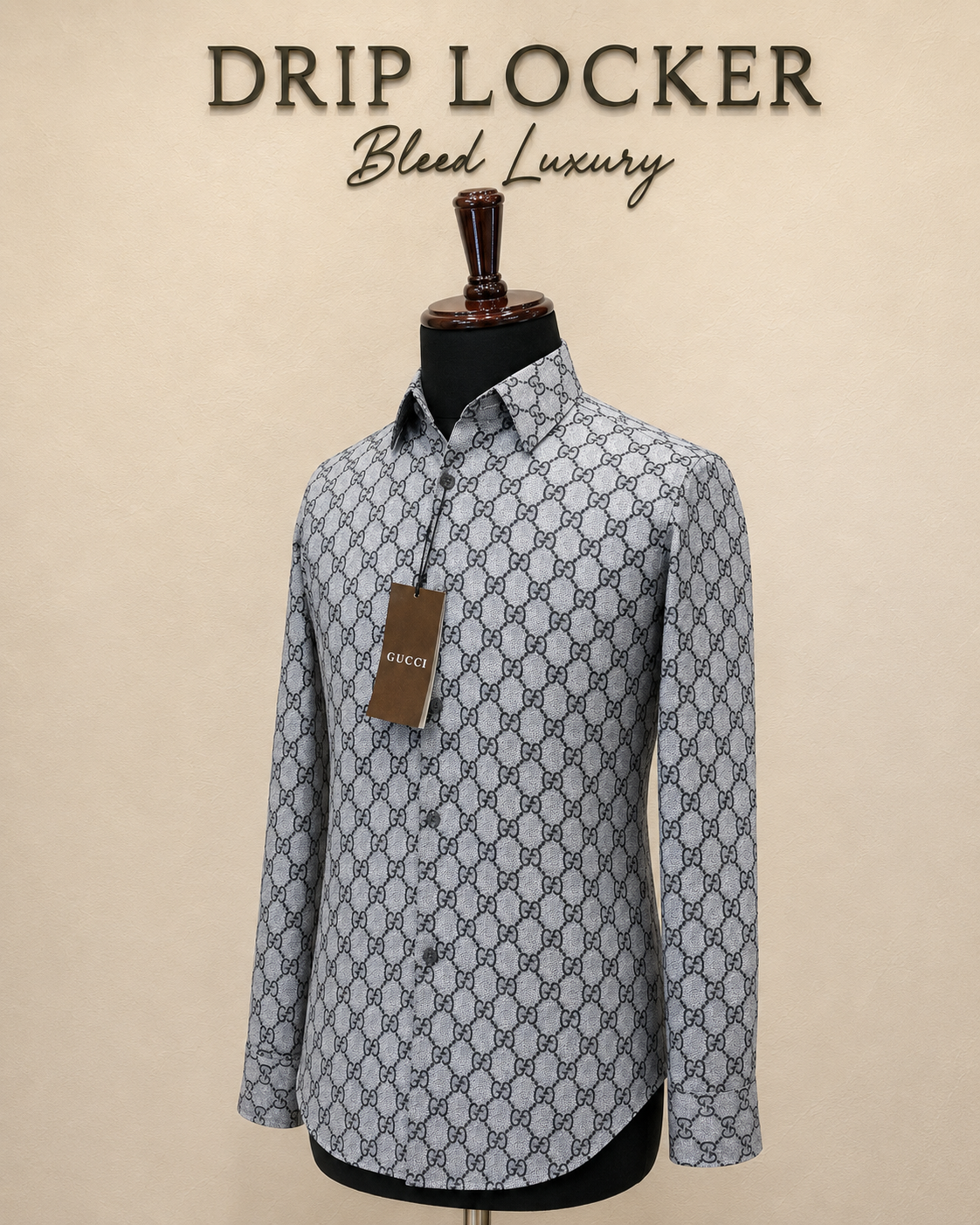 Men’s Grey patterned print Shirt - A65E81AA 52F8 4FCD B2ED 4300C41E13B6