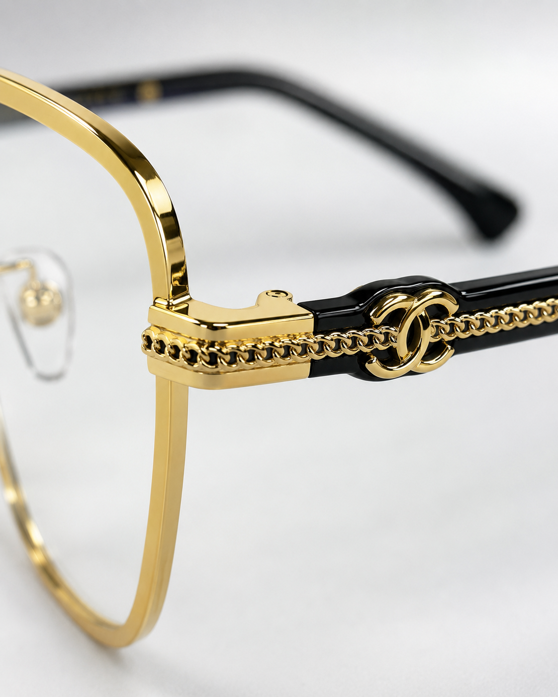 CC Gold Square Eyeglasses