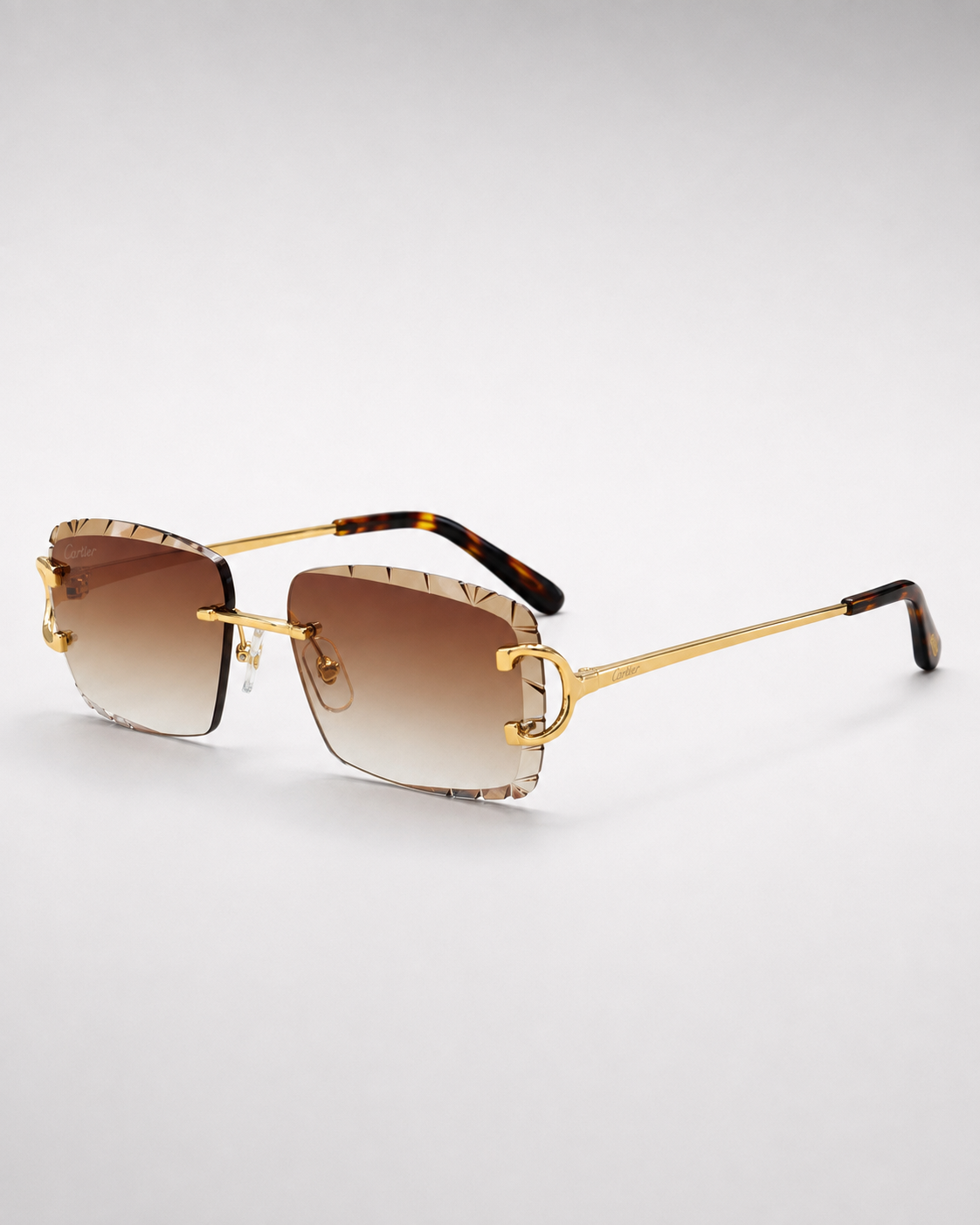 CR Signature C Rimless Faceted Sunglasses