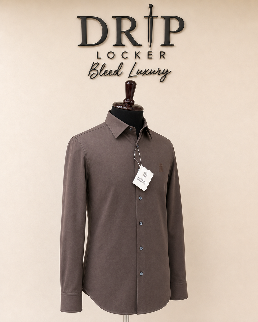 Men’s Mocha Tonal-Pattern Shirt - BE22FD35 D685 430C 9B4E F37EFB1E88B5