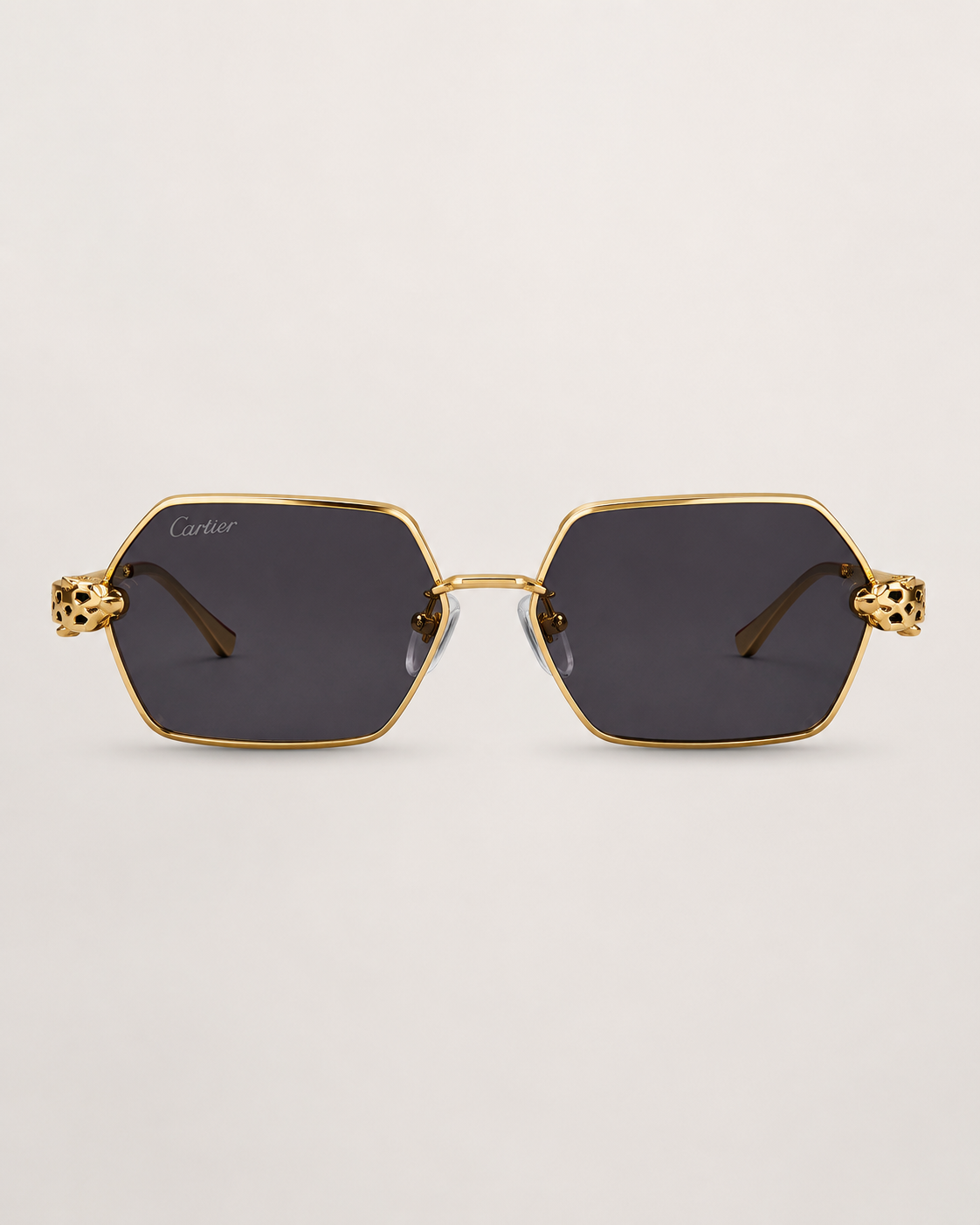 CR Spotted Panther Geometric Sunglasses