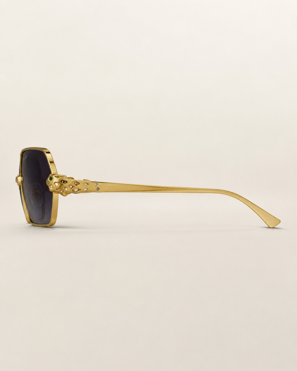 CR Spotted Panther Geometric Sunglasses